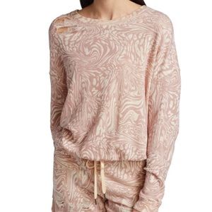 Philanthropy Vinn Swirled Sweatshirt in Mauve Size Large NWT